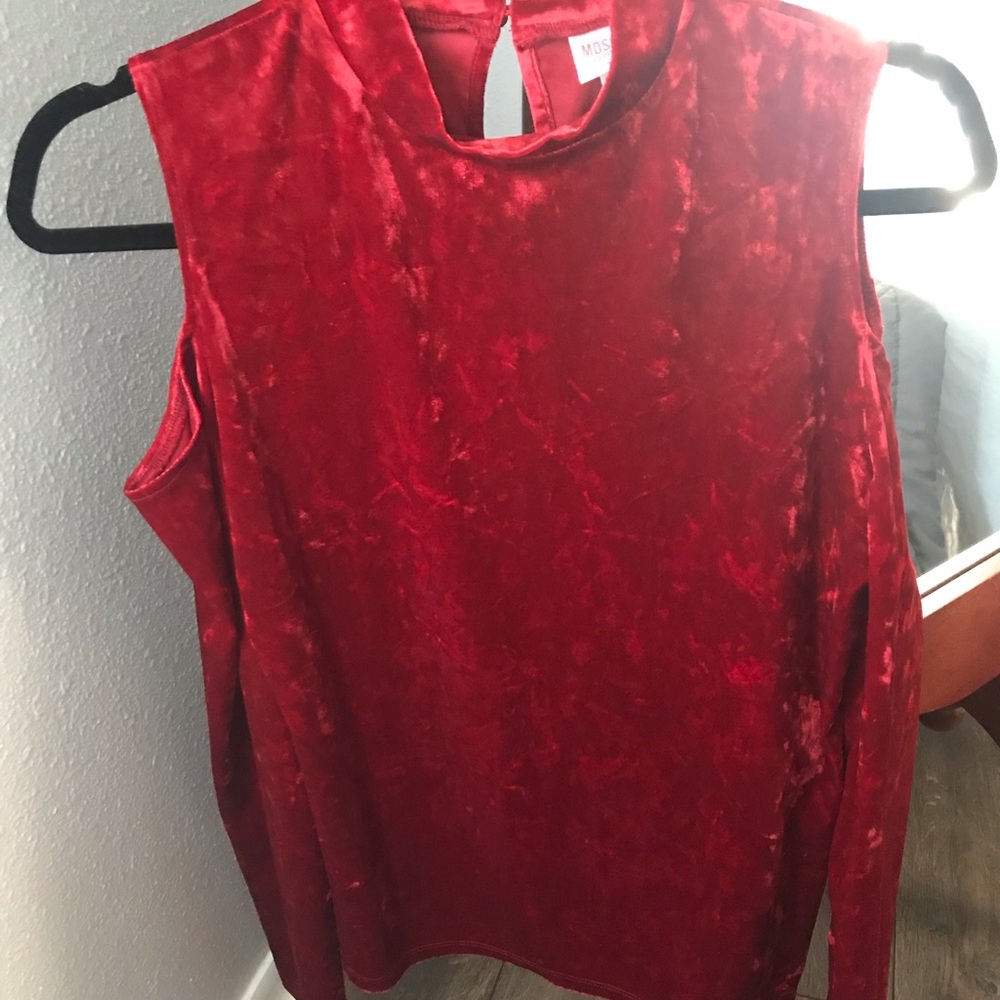 Mossimo size medium red velvet shirt
